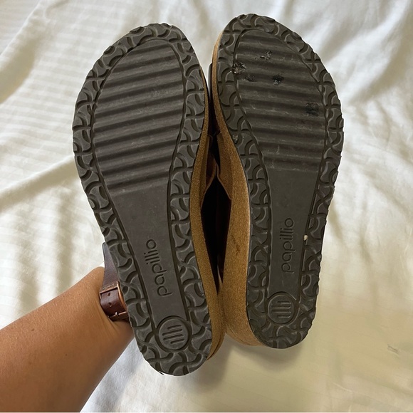 Birkenstock Papillio Samira Leather Wedge Sandals Brown size 40 - Picture 10 of 12